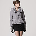 Hoodied Manches Longues Revers Bas / Outerwears Femmes (ff-b-bk1058008)
