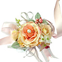 De Seda Rosa Con Naranja Elegante Decoraci�n De La Boda De Gasa / Flor De Mu�eca De Novia (0797-sim121)