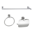 Set De Toilette En Aluminium 3-pi�ce Accessoire (1041-les-6201 6208 6209)
