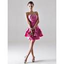 2011 Style Un Amour-ligne Courte / Mini Cocktail En Satin (fsq11308)