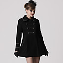 Revers Crois� Manteau � Manches Longues / Femmes Manteaux (ff-b-bk0859007)