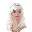 Capless Long Synth�tique De Haute Qualit� De Lumi�re Blonde Perruque De Cheveux Boucl�s (0463-lpp484)