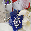 ``boda`` Amor Viaje Llavero (juego De Dos) En La Bolsa De Regalo De Terciopelo