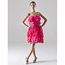 2011 Style A-ligne Bretelles Court / Mini Robe De Cocktail En Satin �lastique Chiffon (fsf08305)