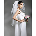 3 Layer Elbow With Beading Wedding Veil