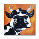 Animales Hechos A Mano Estirada Vaca Pintura (0250-ch-57)
