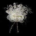 Dentelles Magnifiques / Plume / Casque Mariage Strass Mari�e / Bandeau (0498-2085)