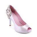 Piel De Oveja Superior Tacones Peep-toes Con Abalorios De Zapatos De Moda (0985-hg890)