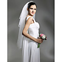 2 Couche De Voile De Mariage Coude (0455-4)