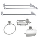 De Aluminio De 5 Piezas Set De Ba�o Accesorios (1041-les-6201 6202 6207 6208 6209)