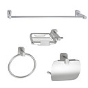 Set De Toilette En Aluminium 4-pi�ce Accessoire (1041-les-6201 +6207 +6208 +6209)