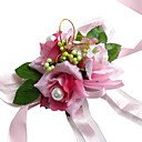 Seda Rosa Elegante De La Boda De Gasa Rosa Con Decoraci�n / Flor De Mu�eca De Novia (0797-sim094)