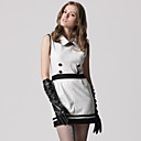 Chemises � Col Robe Sans Manches En Noir Et Blanc / Robes De Femmes (ff-a-bk0853002)