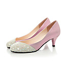 Piel De Cordero Bajo Los Talones Superior Cerrado De Los Pies Con Zapatos De Diamante De Imitaci�n De La Moda (0985-hg753)