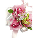 Seda Fucsia Elegante De La Boda De Gasa Rosa Con Decoraci�n / Flor De Mu�eca De Novia (0797-sim123)
