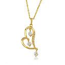 Chapado En Oro 18k Hermosa Cz C�bicos Circonia Colgante (0801-01017-07)
