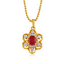 Belle Plaqu� Or 18k Cz Zircon Cubique Pendentif (0801-01026-19). Plus De Couleurs Disponibles