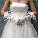 Sat�n Codo Con Apliques De Guantes De Boda (0498-st0043)