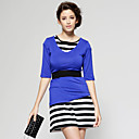 Profond D�collet� En V Manches Mi-longs Haut / Femmes T-shirts (ff-8501be002-0497)