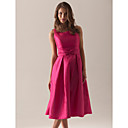 2011 Style A-line Square Tea-length Taffeta Bridesmaid/ Wedding Party Dress