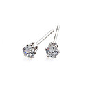 Platino Hermosos Aretes Plateados Cz C�bicos De Circonio (0801-01108-05)