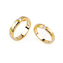 Cz Elegante / 18k Anillo De Oro De La Aleaci�n De Moda Plateado (0986-y009)