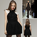 Volantes Arco Cabestro Vestido Sin Mangas / Dreses Mujeres (negro) (ss-a-bk1200021)
