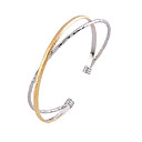 Hermosa Pulsera De Platino De Bronce Plateado (0801-00928-07)