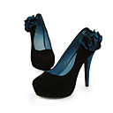 Ante Los Tacones Altos Superior Cerrado De Los Pies Con Zapatos De Moda Las Flores (1,131-668). M�s Colores Disponibles