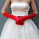 Coude En Satin Avec Des Perles De Mariage Gant (0498-st0059)