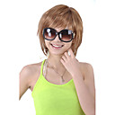 Capless Courte Note De Synth�se De Qualit� Sup�rieure Lumi�re Perruque Brune Cheveux Raides (0463-lpp487)
