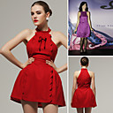 Volantes Arco Cabestro Vestido Sin Mangas / Dreses La Mujer (rojo) Y Siguientes-a-bk1200023)