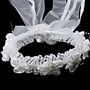 Satin Magnifique / Dentelle Avec Imitation De Mariage Fille Headwreath Perle Fleur (0986-ts022)