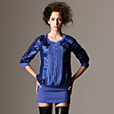 Piecred Conception De Robes � Manches Longues Chandail �pissage / Robes De Femmes-bleu (ff-a-bl0996009)
