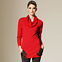 Cuello Vuelto A Largo Palangre Mangas Jersey Raja / Su�teres De Las Mujeres (ss-f-bl0736006)
