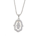 Platine Belle Plaqu� Cz Zircon Cubique Pendentif (0801-01026-08)