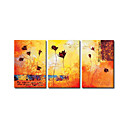 Estirada De 3 Pc Pintura Abstracta Hecha A Mano Set (0192-ycf103979)