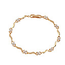 Belle Bracelet En Or 18 Carats Plaqu� En Laiton (0801-d1y2165-jd405)