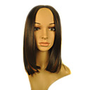 Capless Longueur Moyenne De Haute Qualit� Synth�tique Brun Fonc� Perruque Cheveux Raides (0988-ns034)