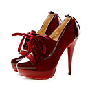 Brevet Cuir � Talons Hauts Ferm� Orteils Lacets De Chaussures De Mode (1131-3533). Plus De Couleurs Disponibles