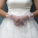 Satin Wrist With Sashes/ Ribbons Wedding Gloves