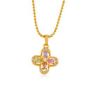 Belle Plaqu� Or 18k Cz Zircon Cubique Pendentif (0801-01023-05). Plus De Couleurs Disponibles