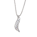 Platino Hermosa Plateado Cz C�bicos Circonia Colgante (0801-01026-07)