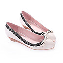 Piel De Cordero Bajo Los Talones Superior Cerrado De Los Pies Con Bowknot / Calzado De Moda De Encaje (0985-hg745-3). M�s Colores Disponibles