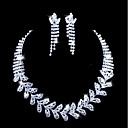Aleaci�n Preciosa Con Diamantes De Imitaci�n Joyer�a De La Boda Nupcial Conjunto, Incluyendo El Collar Y Los Pendientes (0986-l201128195)
