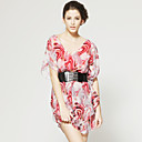R�sum� Blouse Motifs Imprim�s Encolure Ronde / Femmes Blousses (ff-h-ca1285002)