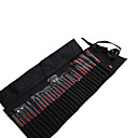 Nouvel Ensemble De 28 Pcs Pinceau De Maquillage De La Laine Avec Mallette Noire Libre (tslr004)