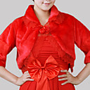 3/4-length Manches De Fourrure Faux Avec La Veste En Dentelle De Mari�e Mariage / Wrap (0498-2079)