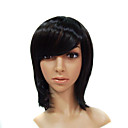 Capless Longueur Moyenne De Haute Qualit� Synth�tique Noir Perruque Cheveux Raides (0988-12.10-002)