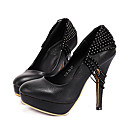 Pu Cuir � Talons Hauts Ferm� Orteils Avec La Chaussure De Mode De La Cha�ne (0987-d4664)